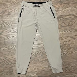 Men’s ABERCROMBIE & FITCH beige nylon pant joggers XXL